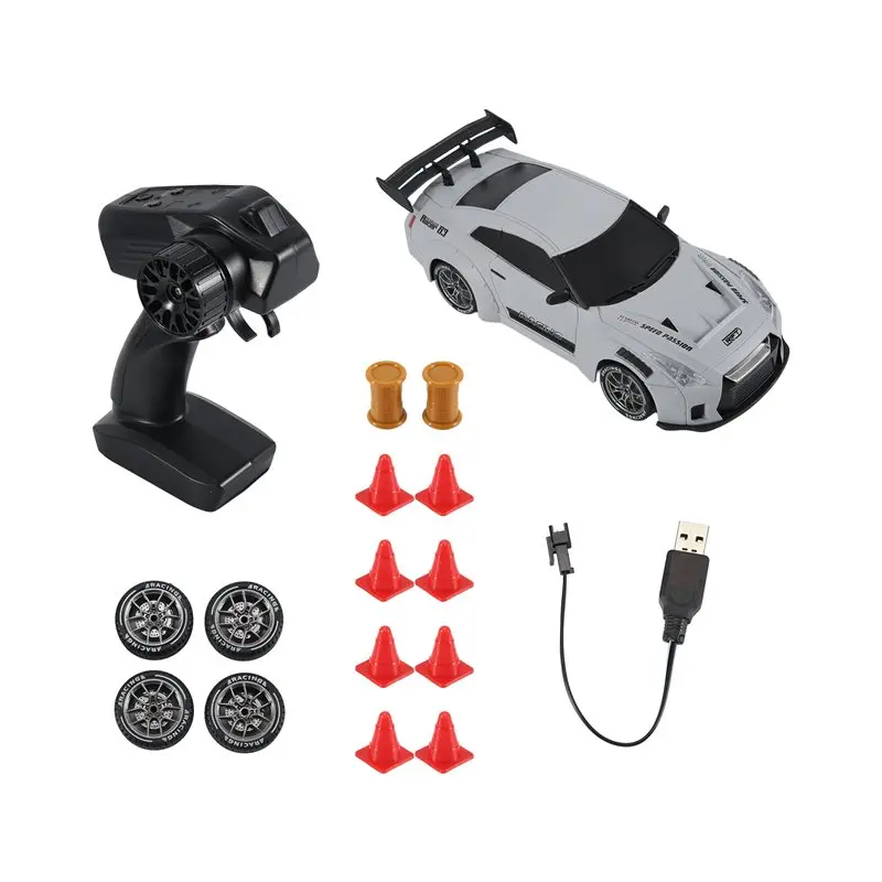 

ABXE-RC Drift Car 1:24 Scale Remote Control Car With LED Light 2.4Ghz 20KM/H RC Car Drifting Tires Racing Sport Vehicle