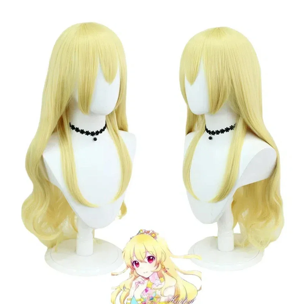 

Long Wavy Wig Synthetic Hair Cosplay Miyazono Kaori Blonde Costume Halloween Party Wig Heat Resistant Wigs
