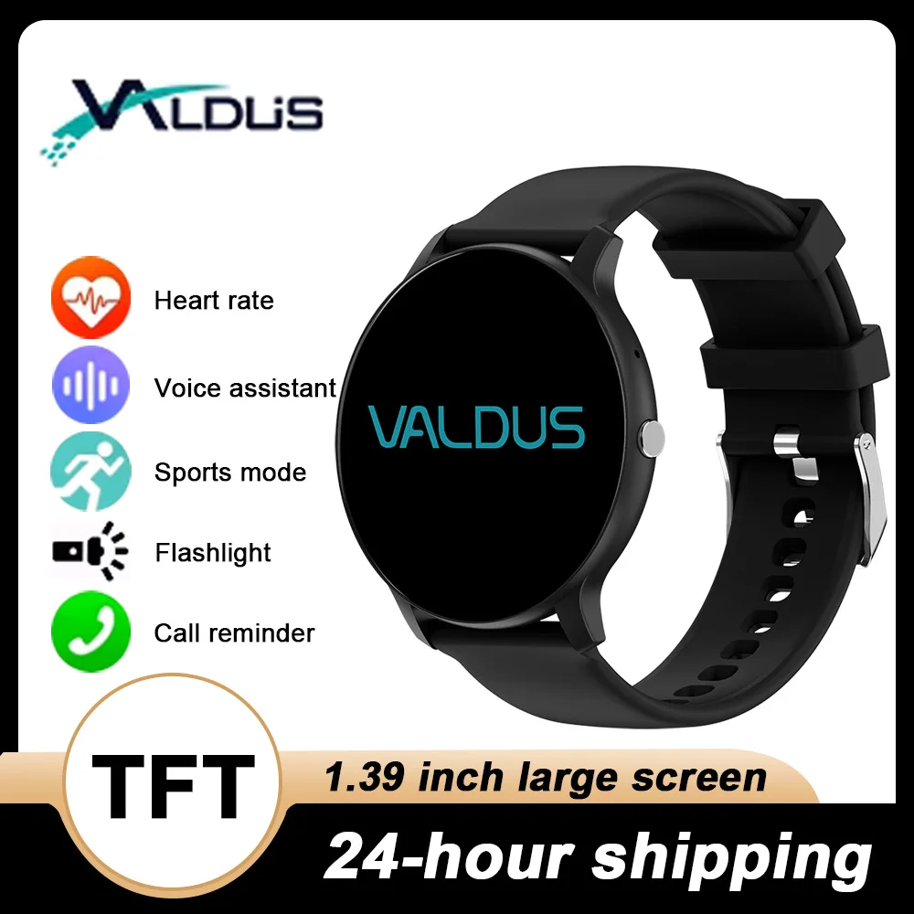 VALDUS 2025 New VS05 Smartwatch Bluetooth Call AI Voice Assistant Sports Mode Flashlight Compatible With Android IOS Smartwatch