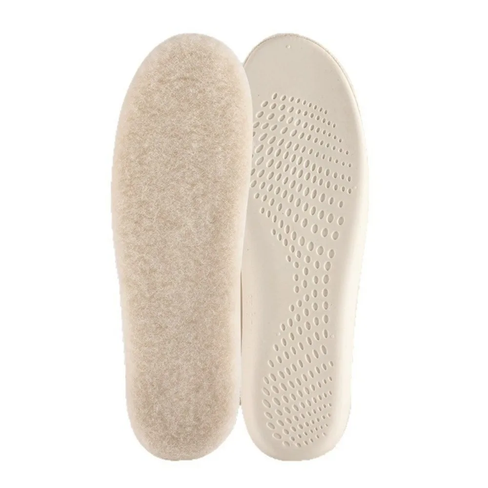 

1 Pair High Elastic Wool Insoles Latex Sole Thick Design Thermal Shoe Insoles Thermal Cashmere Insoles for Winter Shoes