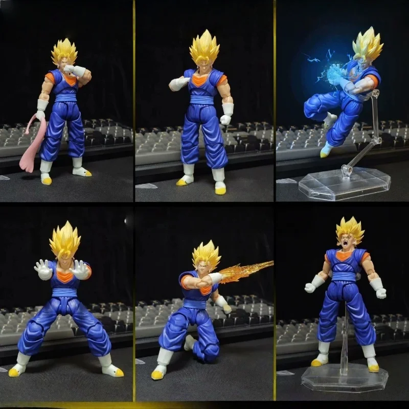 Dragon Ball Shf Super Saiyan Vegetto Son Goku Vegeta Potara Cabeças Figura de ação Acessórios Brinquedos colecionáveis presentes