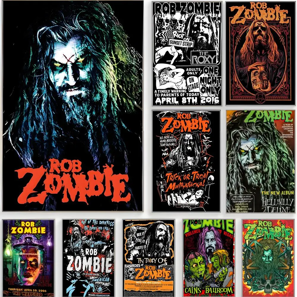 horror musician r-rob zombie Poster Classic Wall Art  Home Decor  Peel and Stick Unframed
