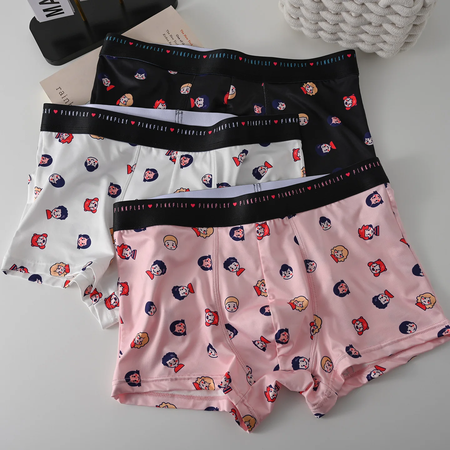 Cartoon Printed Men's Underwear Comfortable And Breathable Square Shorts Flat Shorts Summer Thin Boxer Shorts
