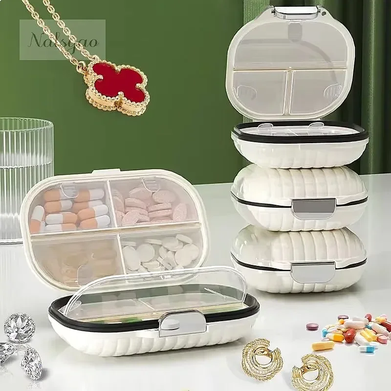 Mini Portable Pill Box Travel 7 Days Multi Grid Split Pills Tablets Sealed Storage Weekly Organizer