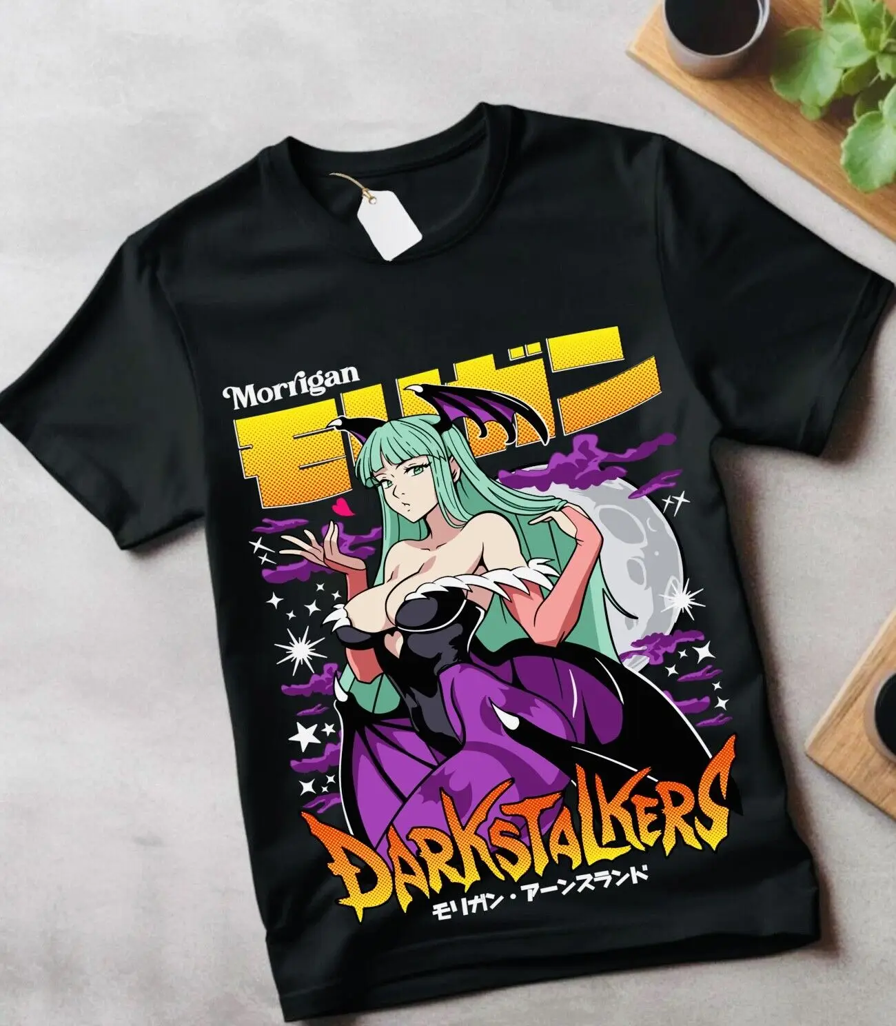 Morrigan Aensland T shir Darkstalkers Shirt Girl Anime Waifu GifT new