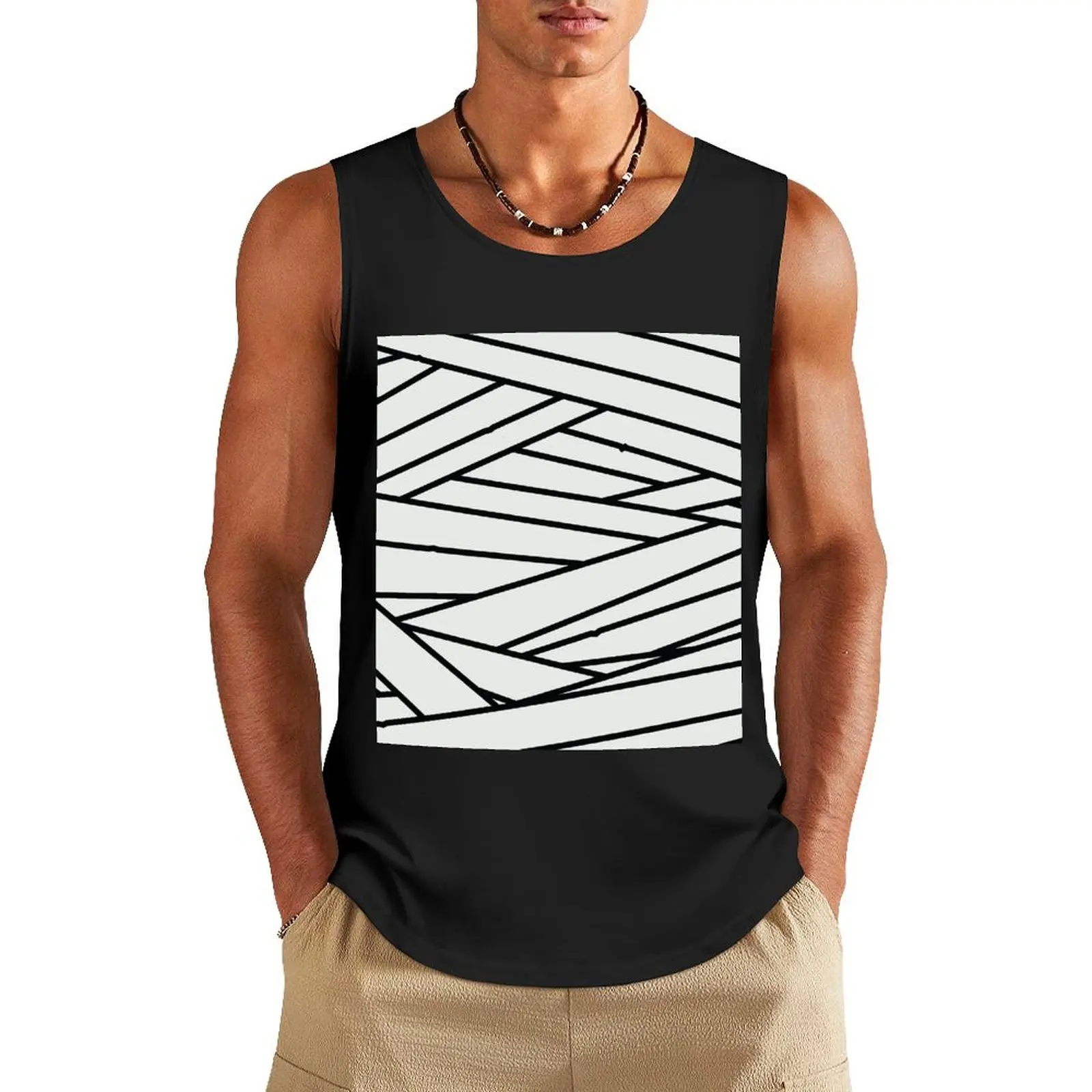 Anime Ninja Bandage Aesthetic Tank Top sleeveless Men's t-shirts Body man