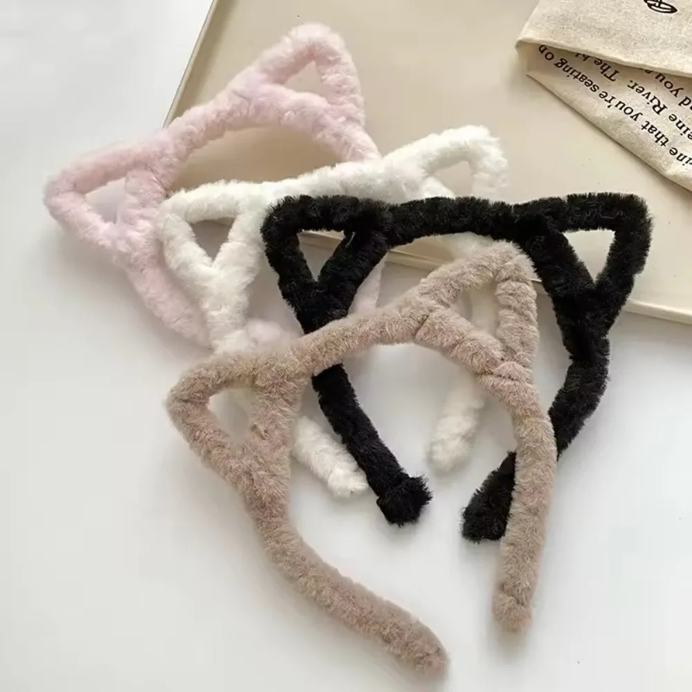 Plüsch Katzenohren Lolita Stirnbänder Mädchen Cartoon Flauschige Haarbänder Damen Cosplay Kostüm Party Kopfschmuck Koreanische Haaraccessoires