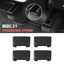 Rear Seat Slide Rail Plug Protection For Tesla Model 3 Y 2021-2023 Soft Rubber Seat Rail Cover Car Interior Function Accessories