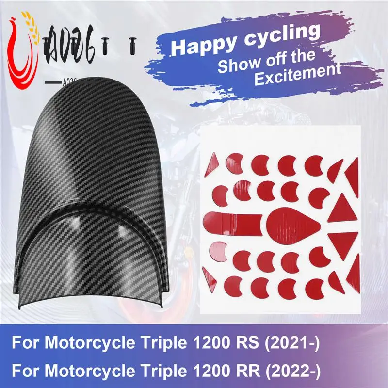 

A026-Motorcycle Front Fender Extender For Speed Triple 1200RS 1200 RS (2021-) 1200RR (2022-) Mudguard Splash Guard Extension