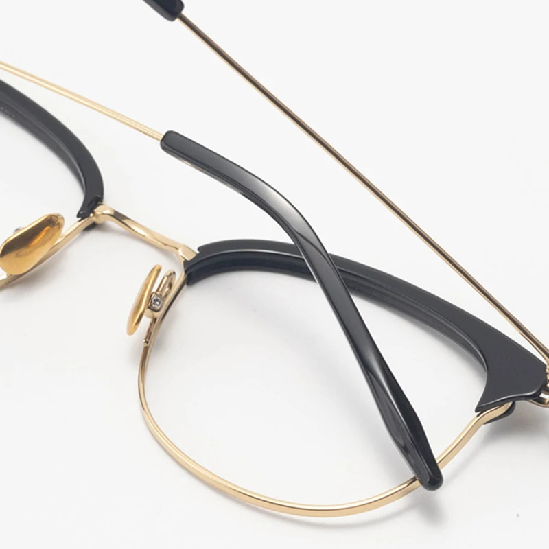 إطار نظارات مربع كبير الحجم ياباني عتيق للرجال والنساء من التيتانيوم خفيف الوزن بتصميم علامة تجارية نظارات وجه كبيرة #3