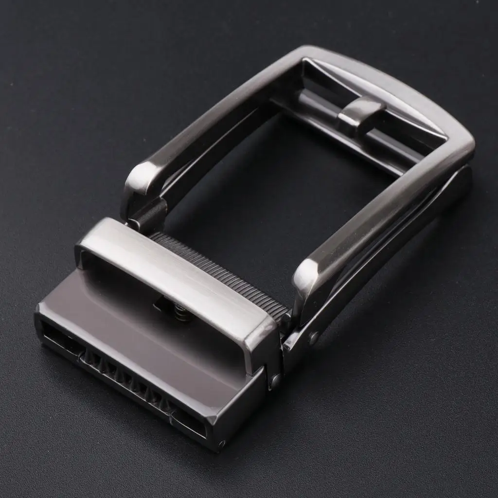 Ratchet Automatic Belt Buckle Only Classic Metal Replacement Accessory for Men's Genuine Leather Belt Adjustment