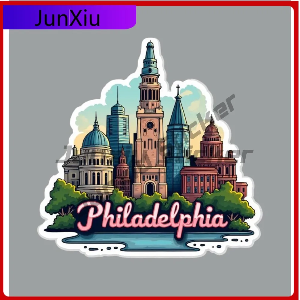 

Филадельфия Пенсильвании Филли Водонепроницаемая наклейка для внешнего декора Ремонт наклеек Мотоциклетные наклейки на холодильник или лобовое стекло ноутбука