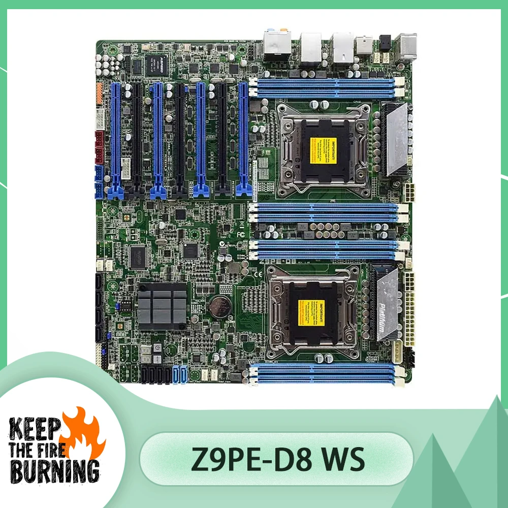 Server Motherboard LGA2011 E5-2696 2680 V2 C602 For ASUS Z9PE-D8 WS