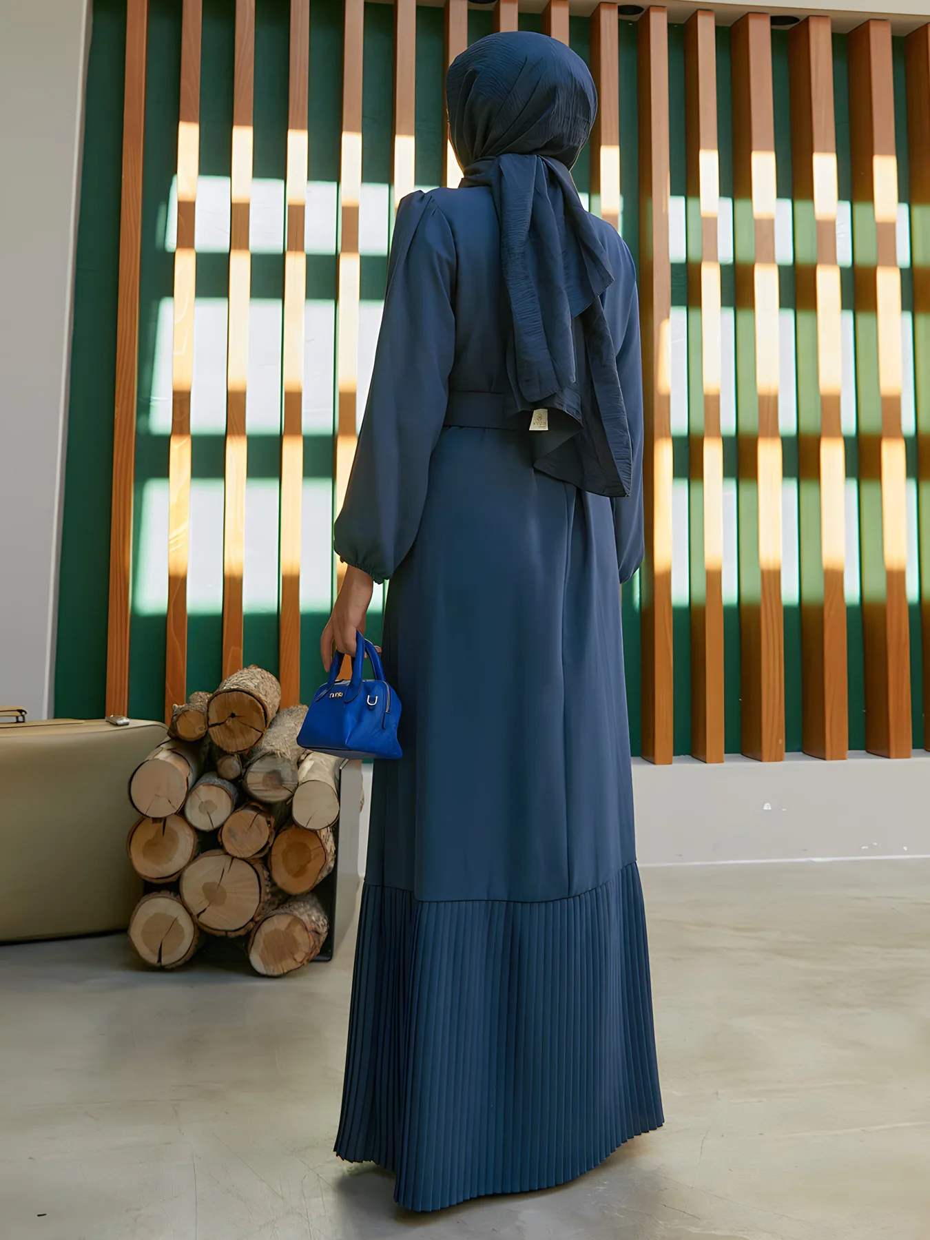 

Женское модное мусульманское платье Абая с круглым вырезом и длинными рукавами, винтажное однотонное платье с оборками по подолу, сарафан, женский турецкий платье, кафтан, Рамадан