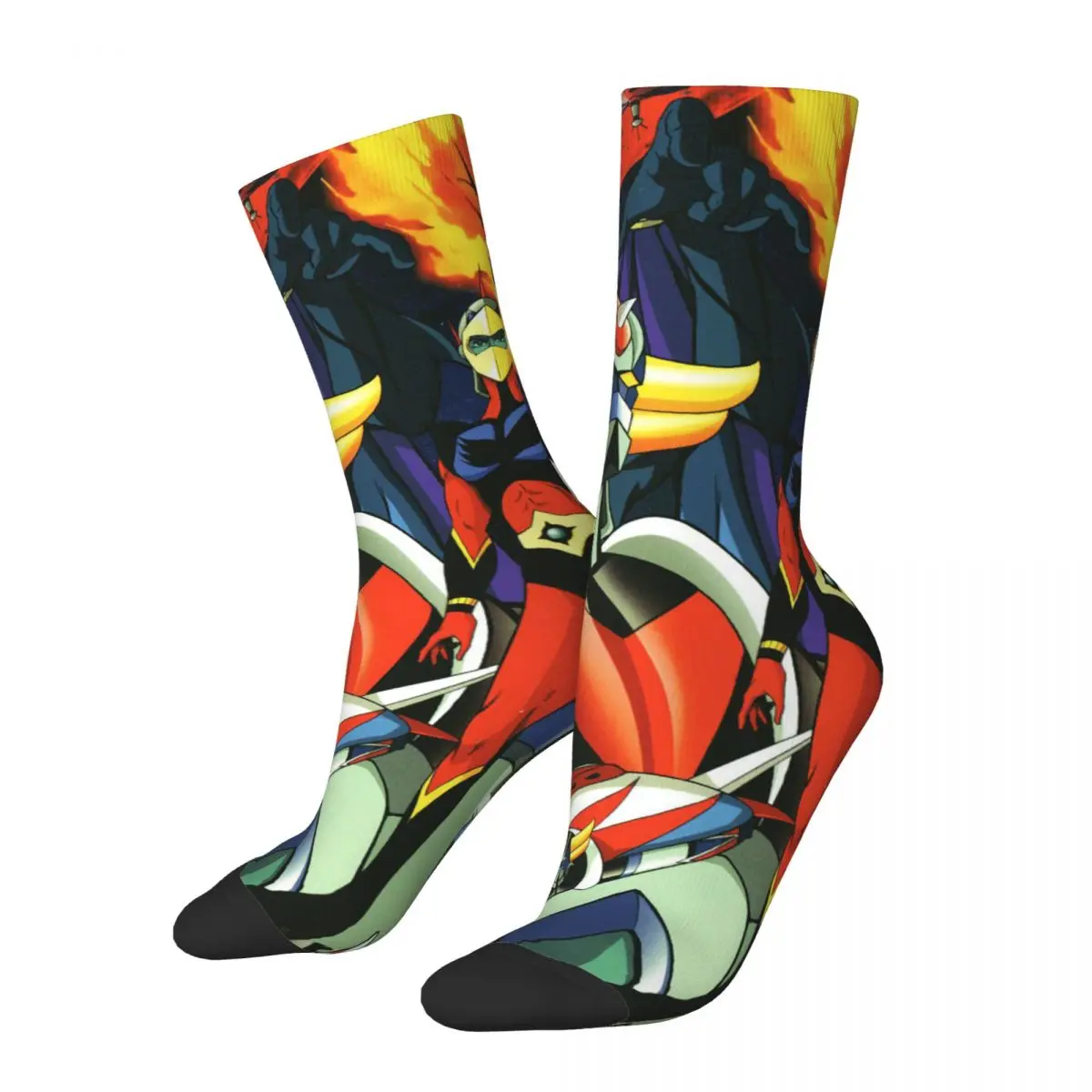 Autumn Winter Cool Unisex Goldorak Actarus Mazinger Z Socks UFO Robot Grendizer Anime Sweat Absorbing Football Socks