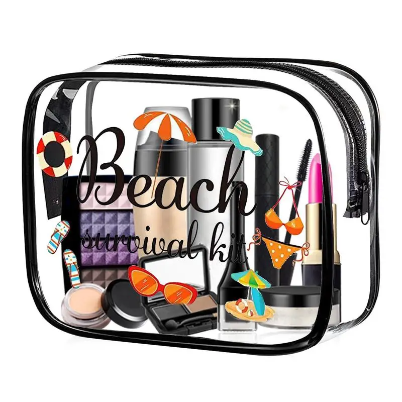 Transparent Makeup Bag cosmetic organizer with Metal Zipper Waterproof Storage Pouch Clothes holder Bags household accessories