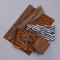 20 Pcs Zebra Leopard Printed Gift Wrapping Paper 20x14inch for Gift Bouquet Party Birthday Wedding Decoration