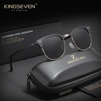 KINGSEVEN, gafas de sol informales de lujo con montura grande para mujer, gafas polarizadas UV400 a la moda con protección solar, gafas de aleación para conducir al aire libre