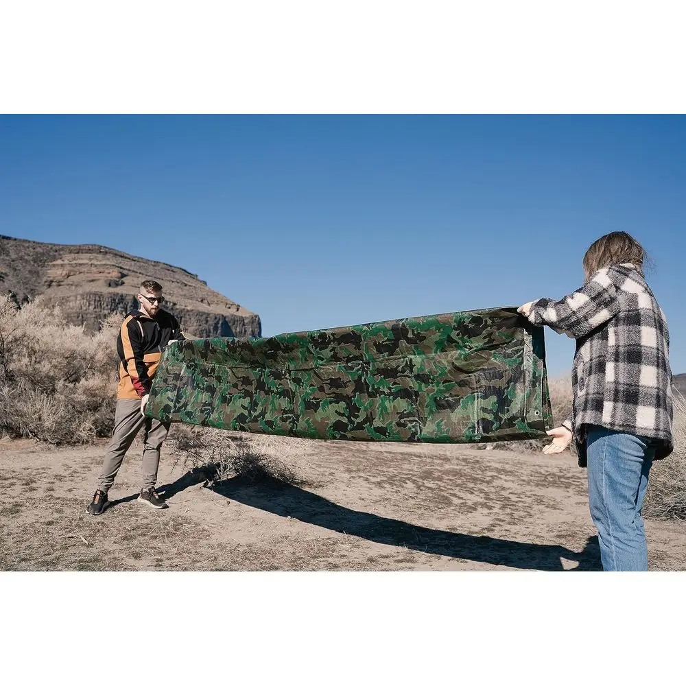 10x12ft Green Camo Medium Duty Rip-Stop Tarp (T-1012-C)