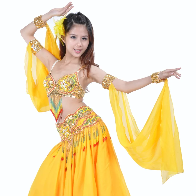 

Belly Dance Swinging Sleeves Chiffon Sleeves Double Loop Hands Belly Dance Stage Performance Costumes Dance Accessories