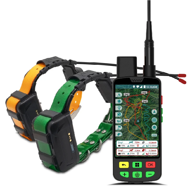 Canine Health GPS Tracker With 2 Collars: Posture/Bark Biometrics + Activity Distance Logging & Custom Report API Integration