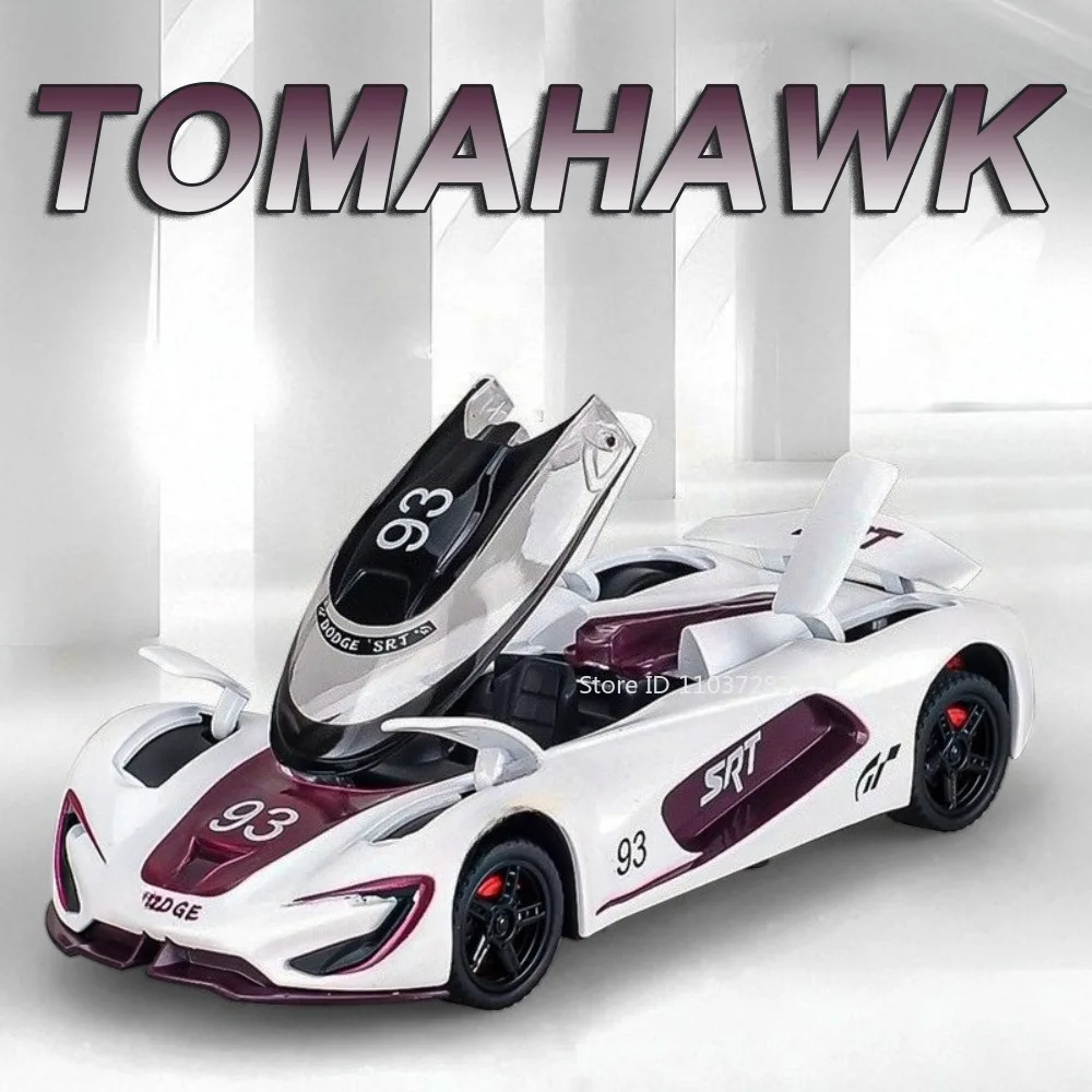 1:32 توماهوك شاحن 1970 لعبة مجسمة سيارات سبيكة دييكاست الصوت ضوء الأبواب مفتوحة التراجع سيارات خارقة مصغرة للأطفال هدايا