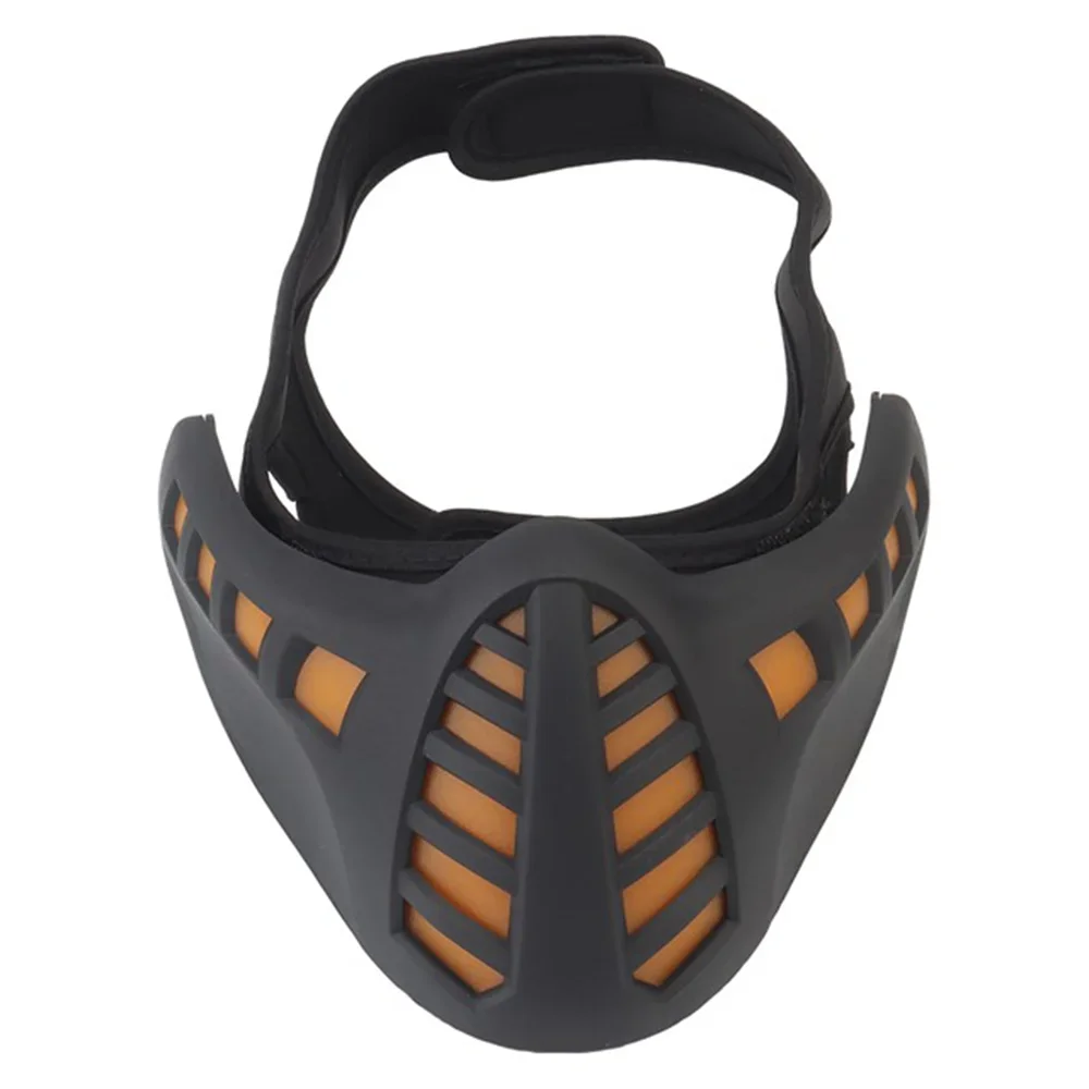 Tactical Cyberpunk LED Mask caccia Shooting Airsoft protettivo traspirante mezza maschera maschera Cosplay di Halloween