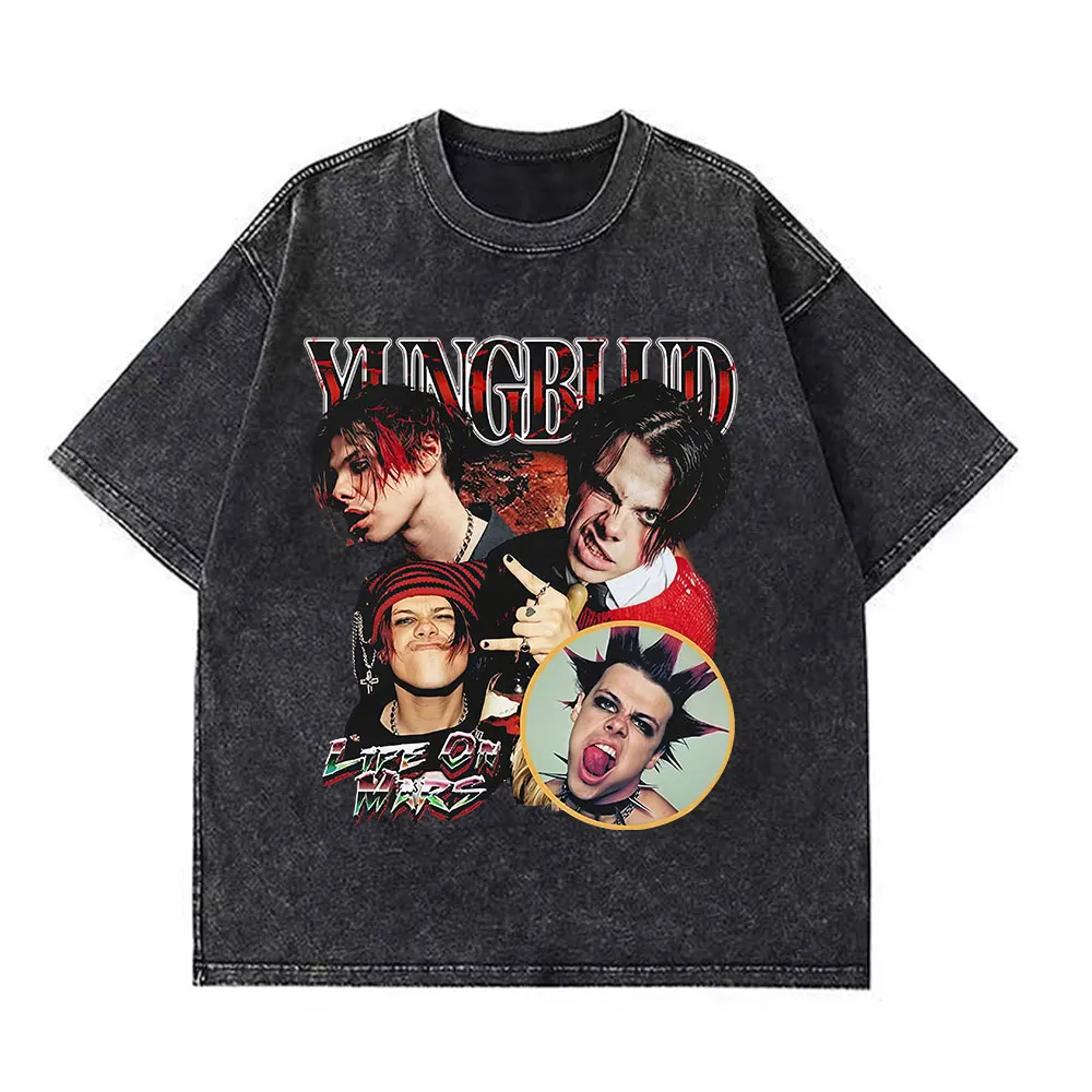 

Yungblud 2025 Merch Double-sided Print T Shirt Men Women Hip Hop Rock Short Sleeve T-shirts Casual Aesthetics Washed Tee Shirt