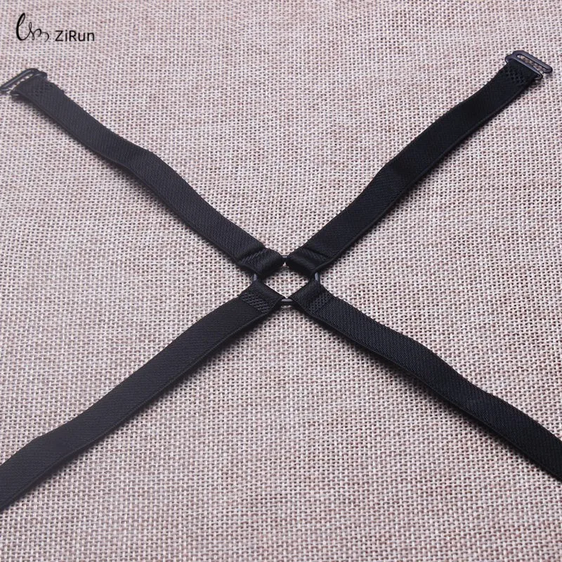 Carefree Fish 1cm Candy Color Elastic Bra Straps Back Cross Slip-Resistant Underwear Bra Strap With Fashion Women Accessories