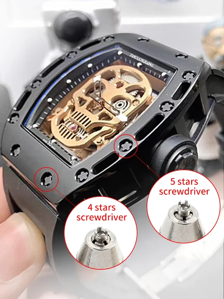 For Richard Mille Rm011 Convex Interface Replace Original Watchbands Accessories Rubber Silicone Fold Buckle Watch Strap