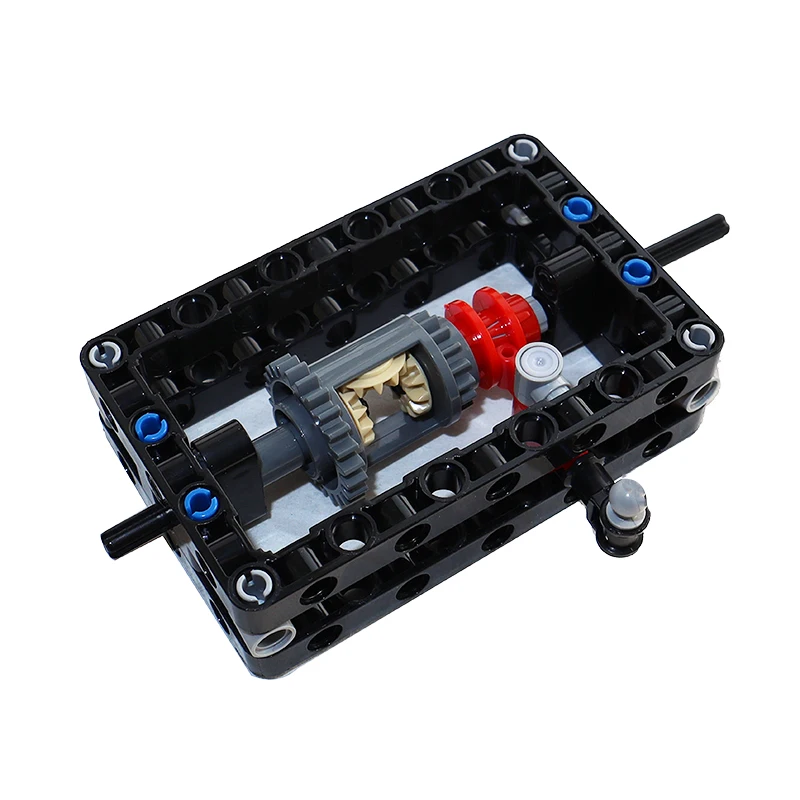 ビルディングブロックドライブカーフロントバックサスペンションステアリングシステムディファレンシャルギアセルフロックレンガMOCテクニカルパーツ