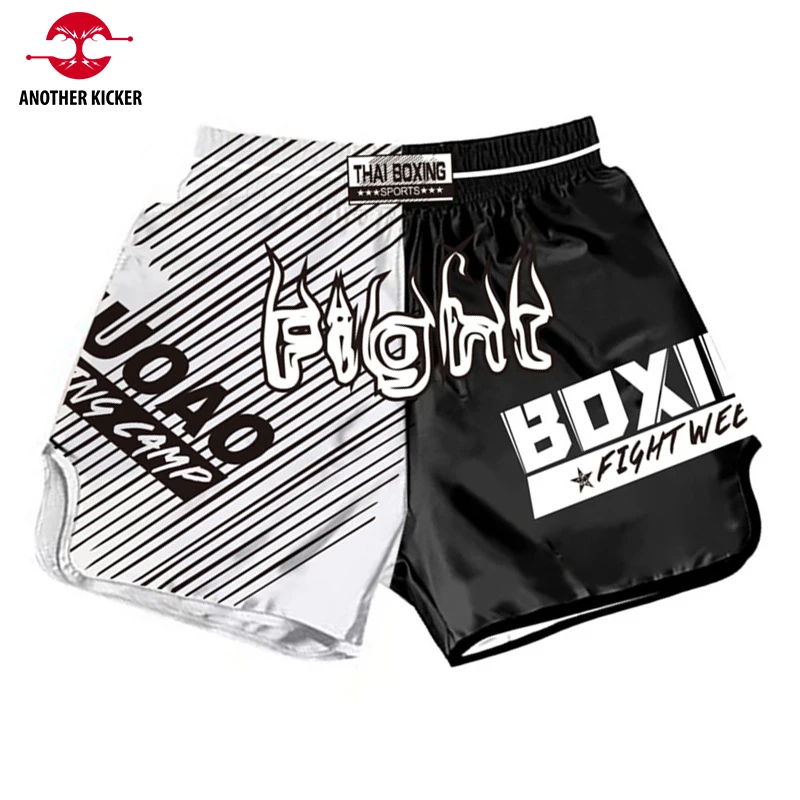 Pantalones cortos con estampado de MMA para niños y adultos, Shorts de Muay Thai, entrenamiento de boxeo, competición, bañadores baratos, Sanda