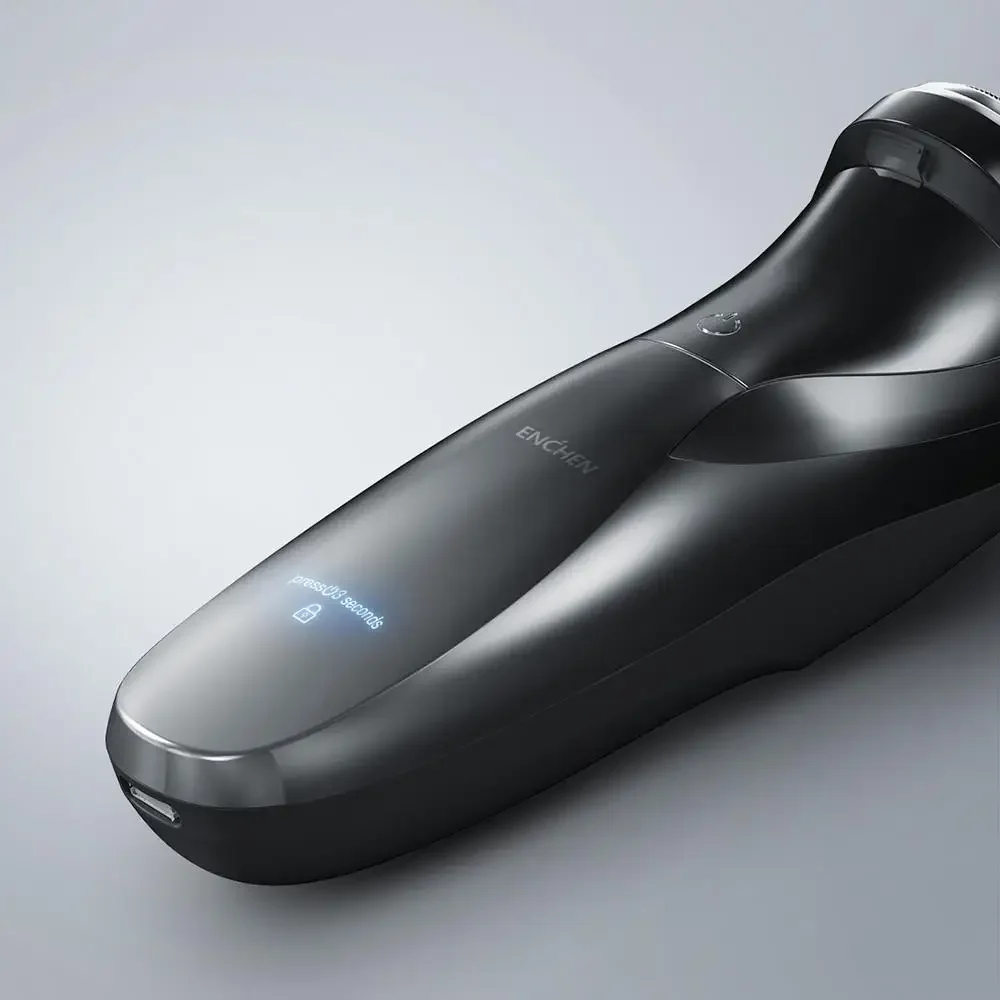 جديد Youpin Enchen BlackStone 3 ماكينة حلاقة كهربائية ثلاثية الأبعاد IPX7 مقاوم للماء رطب جاف ثنائي الاستخدام شاشة الكريستال السائل الوجه اللحية الحلاقة رجل