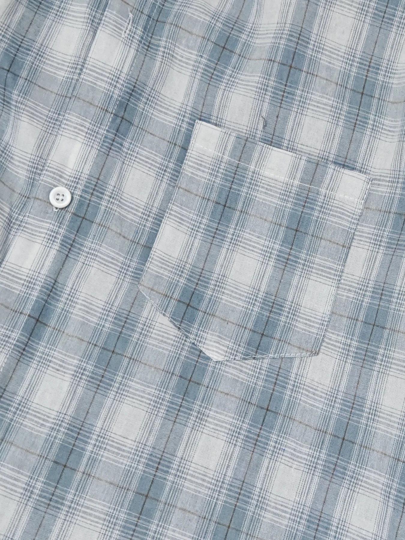 قميص منقوش باللون الأزرق الطازج والهواء للنساء، طراز قديم، واقي من الشمس، أنيق كسول، قميص ذو علامة تجارية متخصصة