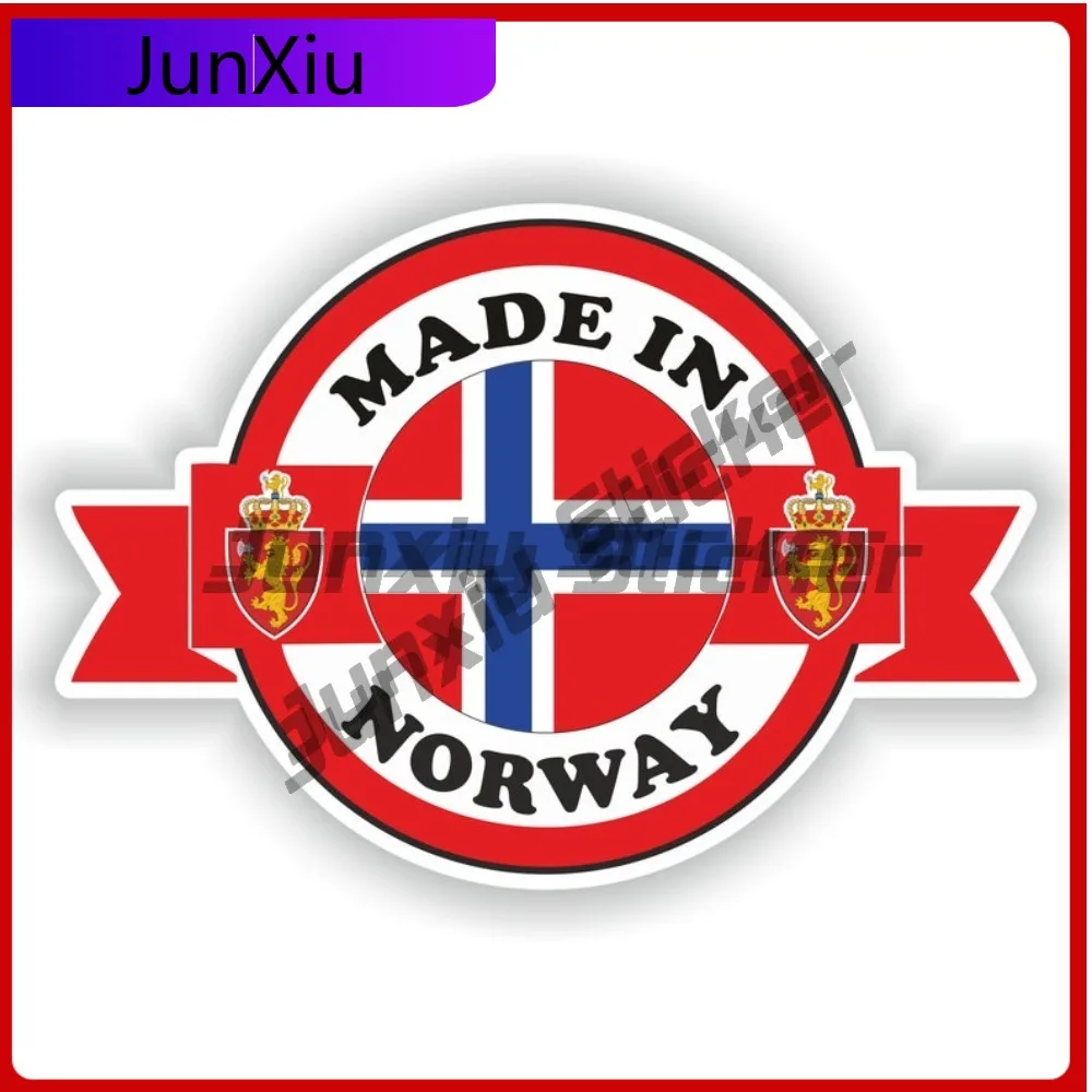 

Made In Norway Flag Emblem Vinyl Decal Anti Scratch Custom Decals And Graphics Suv Shade Car Window Decoration Funny Decorations