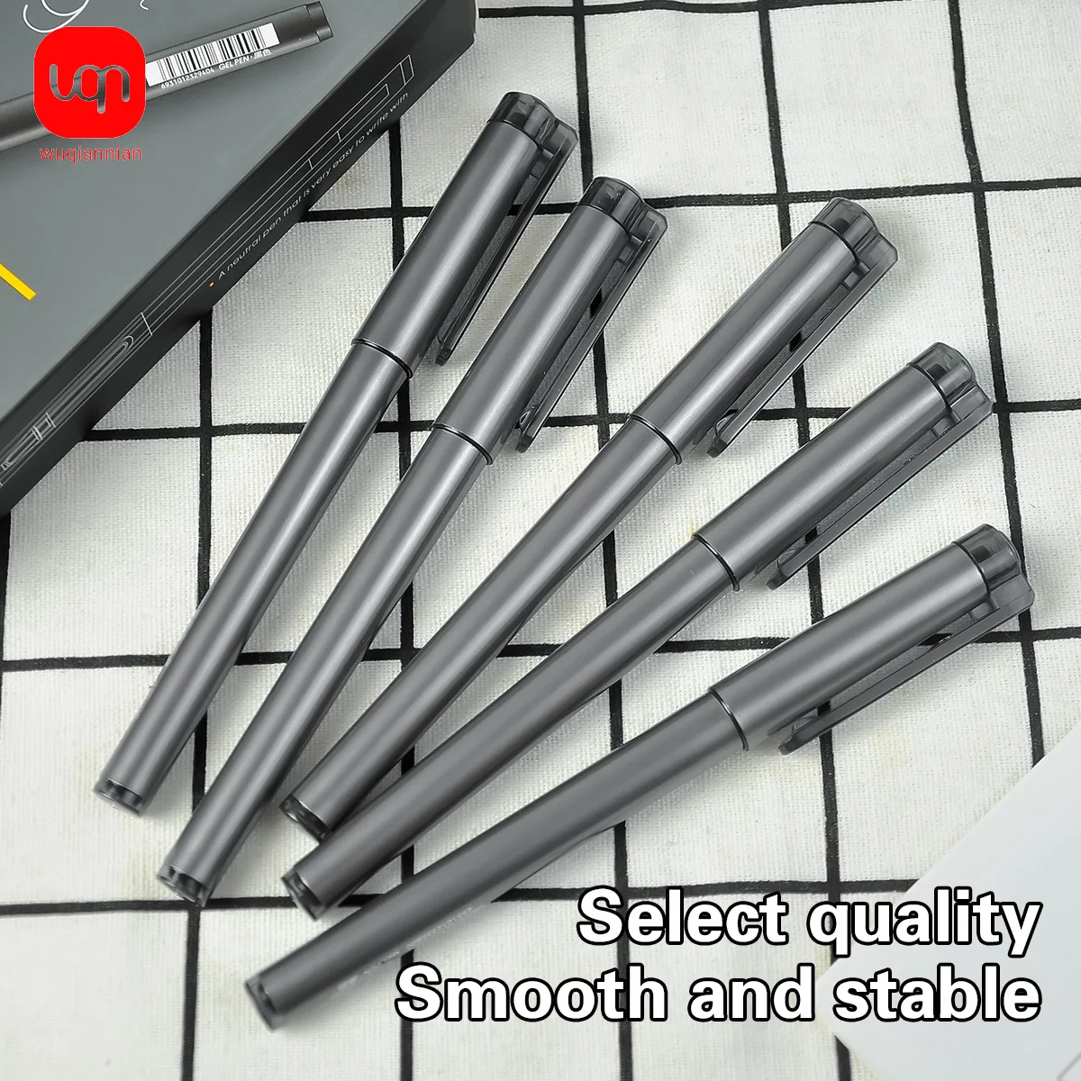 

WQN-4/8/12 шт., матовая простая гелевая ручка для подписи, наконечник 0,5 мм, черные чернила, бизнес-ручка для подписи, школьные и офисные принадлежности