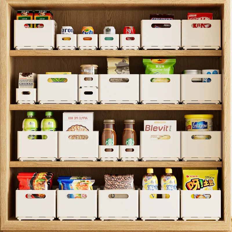 Adjustable Pull-out Storage Basket Kitchen Cabinet Desktop Cosmetic Stationery Storage Tool