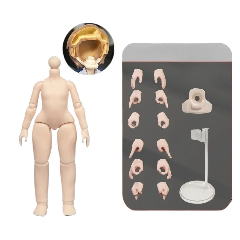 

1/12 BJD Doll's Body for Ob11 GSC with Moveable Joints 12cm Height Accessories Dress Up Toys