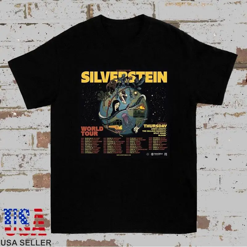 

Silverstein Band North America Tour 2025 T Shirt Full Size S 5Xl