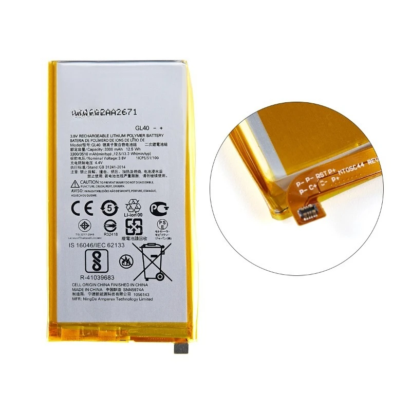 アップグレードされた GL40 3300mAh バッテリー Motorola Moto Z Play Droid XT1635 XT1635-01 XT1635-02 XT1635-03 携帯電話バッテリー + ツール