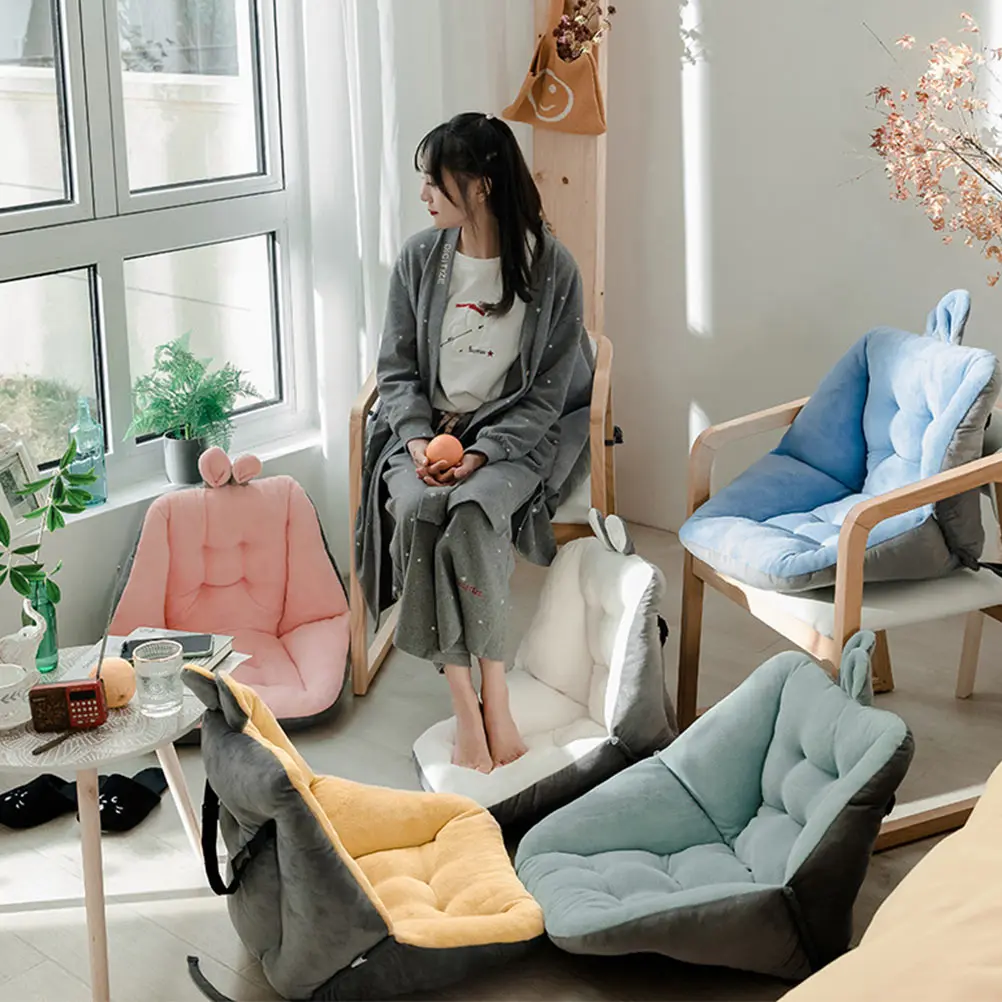 

All in one Seat Cushion High Back Support Comfortable Chair Pad Home Office Polyester Living Room Sofa Student Household