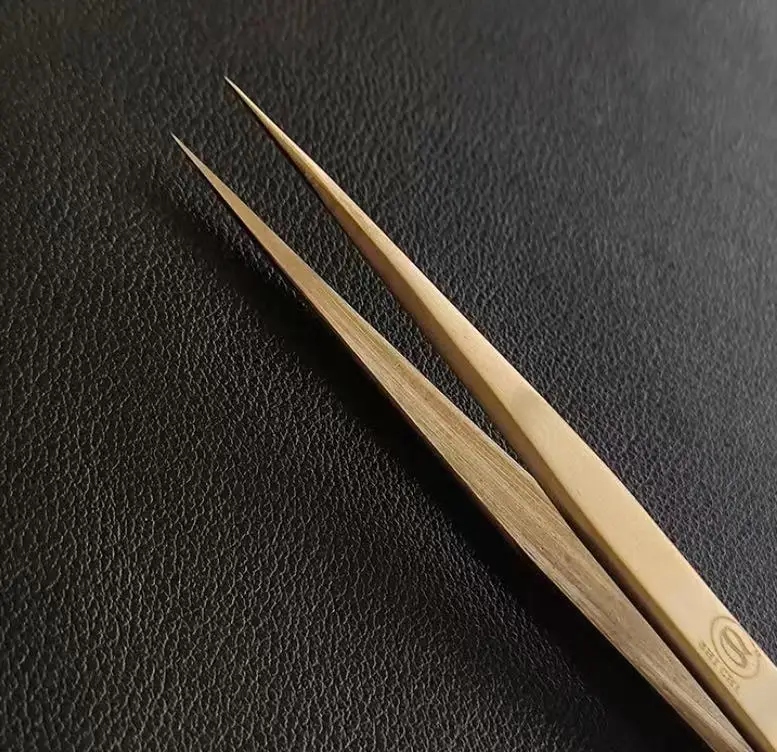 z bardzo cienkimi końcówkami dla zegarmistrzów Narzędzia do naprawy zegarków Precyzyjna pęseta mosiężna, ręcznie polerowana, niemagnetyczna