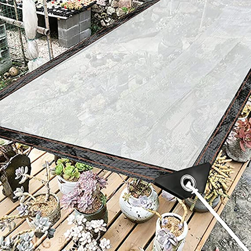 Clear Waterproof Tarp Pe Rainproof Cover For Camping Plants Greenhouse Patio Transparent Waterproof Tarpaulin Glass Insulation