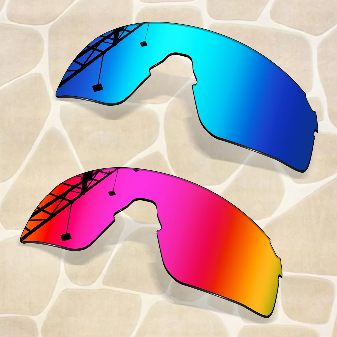 Anti-Scratch Replacement Lenses for Oakley EVZero Blades OO9454 EVZero Blades Asian Fit OO9454A Sunglasses Frame
