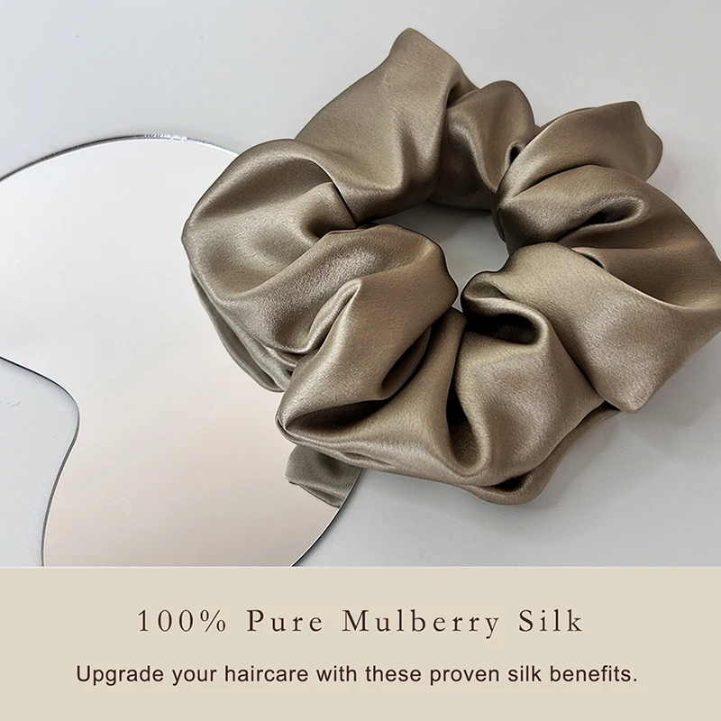 

5cm Large Silk Hair Tie, Fashionable and Simple Trend
