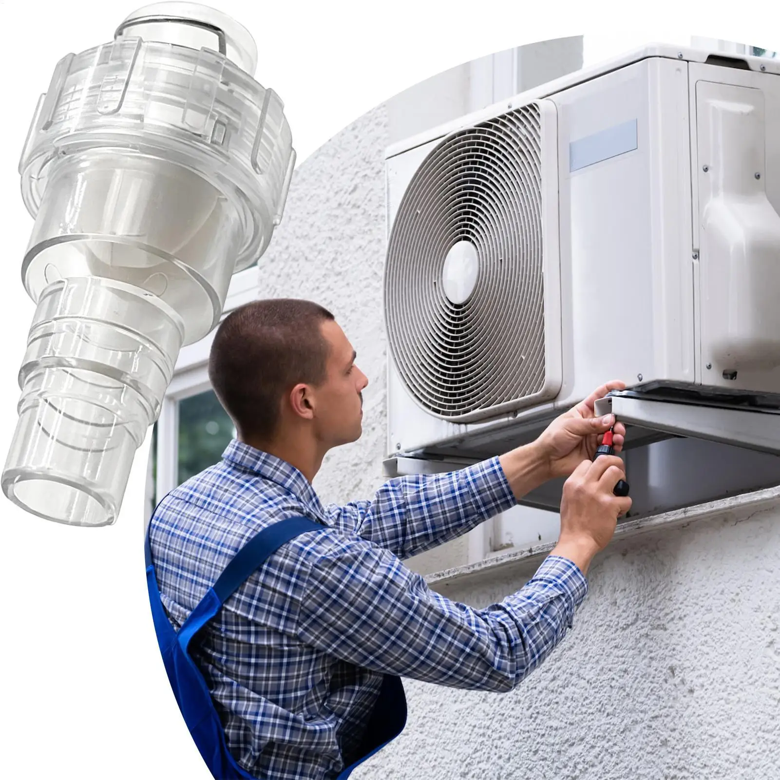 PVC Condensate Drain Pipe Check Valves AC Condensate Drain Check Valves With Sealed Flap AC Odor Proof Anti-Backflow Adapter