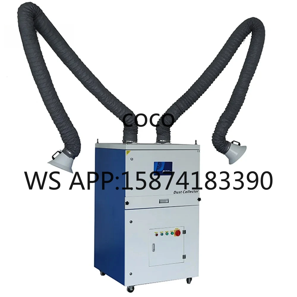 Mobile Welding Fume Extractor with On-Gun Suction Arm, Industrial Fume Filtration Unit