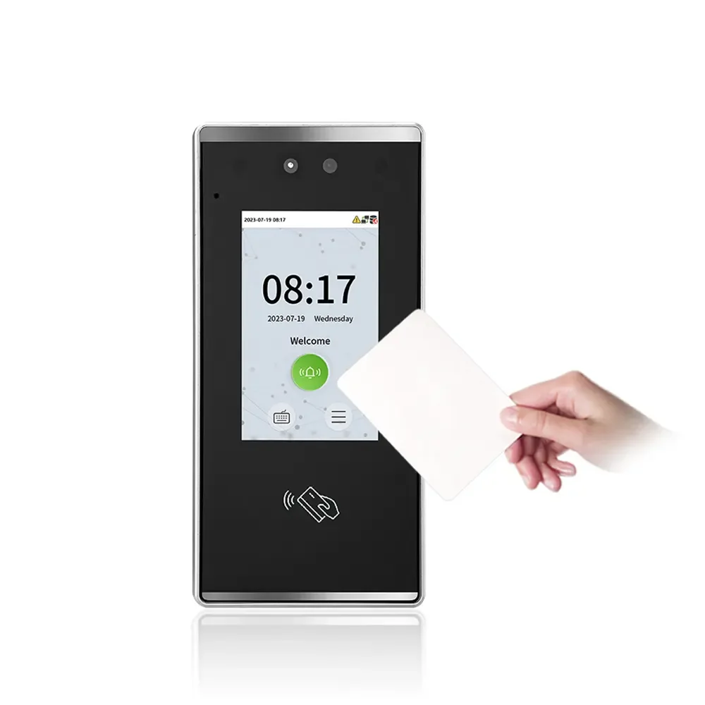 ZK مقاوم للماء IP65 محطة البيومترية AI التعرف على الوجه الموظف بطاقة RFID وقت الحضور نظام التحكم في الوصول إلى الباب #5