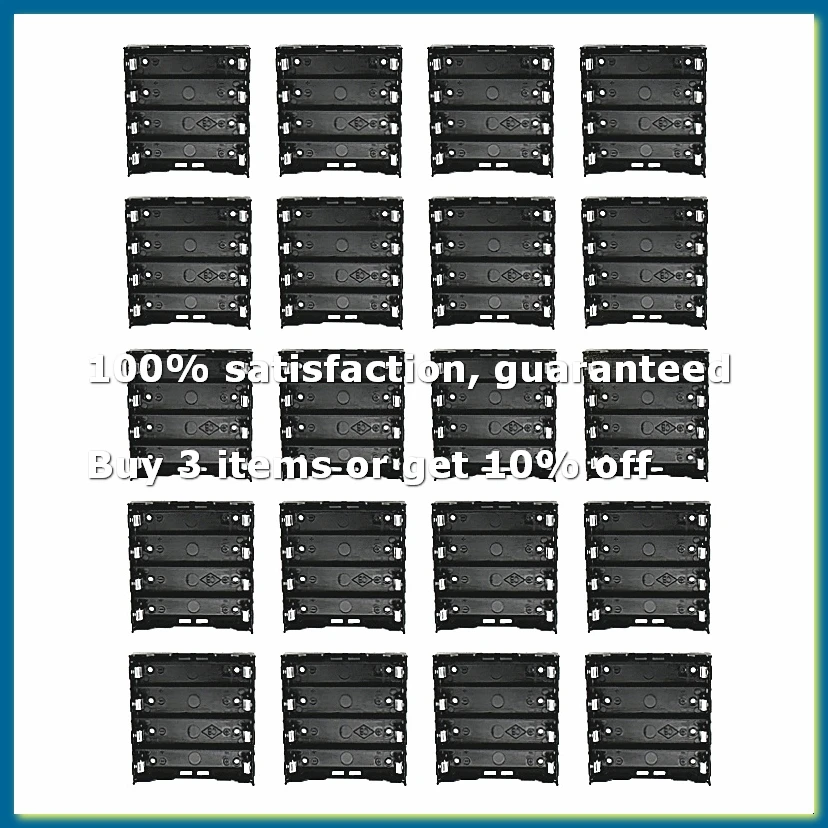 ●20Pcs Battery Holder Box Case Black for 4X 13.7V 18650 Battery