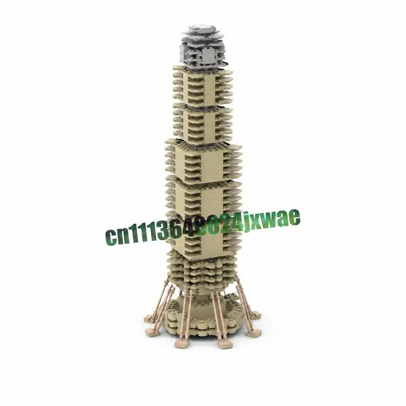 1178PCS Modern Financial District Skyscraper MOC Building Blocks City High Rise Tower DIY Assembly Educational Display Toy Gift